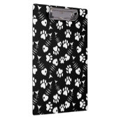 魚の骨猫のプリントパターン クリップボード (右)