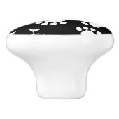 魚の骨猫のプリントパターン セラミックノブ (側面)