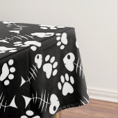 魚の骨猫のプリントパターン テーブルクロス (インサイチュ)