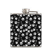 魚の骨猫のプリントパターン フラスク (裏面)