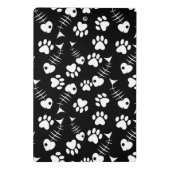 魚の骨猫のプリントパターン ミニクリップボード (裏面)