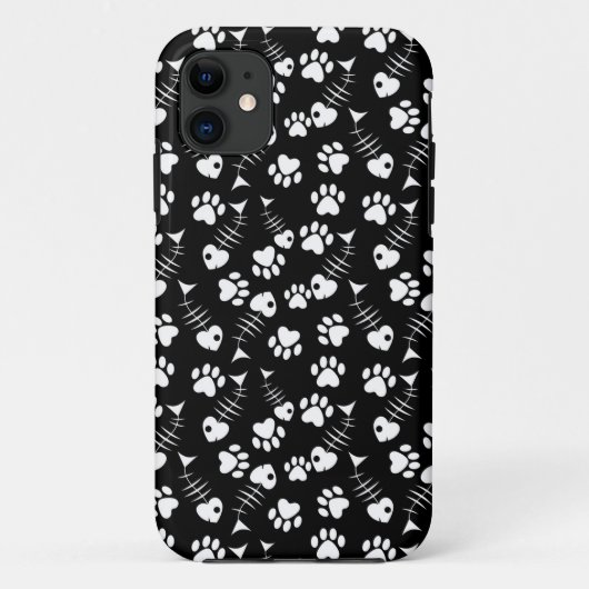 魚の骨猫のプリントパターン Case-Mate iPhoneケース (裏面)