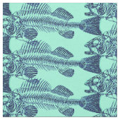 魚の骨 ファブリック (クローズアップ)