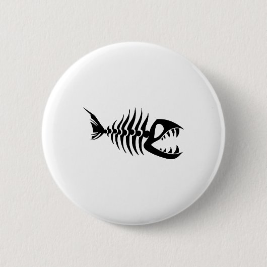 魚の骨 缶バッジ (正面)
