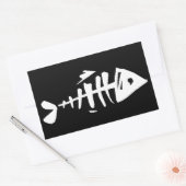 魚の骨 長方形シール (封筒)