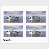 魚の骨 長方形シール (シート)