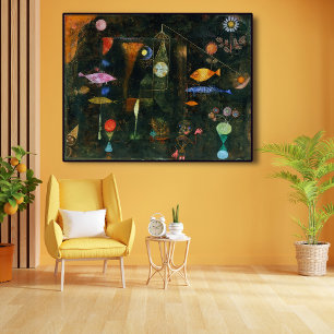 魚の魔法、ポール・クレー抽象芸術・アート ポスター