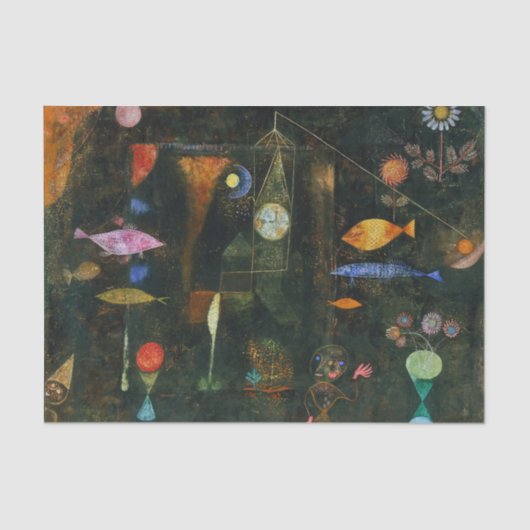 魚の魔法、ポール・クレー抽象芸術・アート 薄葉紙 (正面)