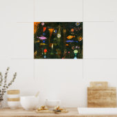 魚の魔法、無限ドットbyアフターポールクレー ポスター (キッチン)