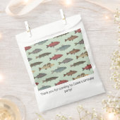 魚の魚釣りグリーンバースデーパーティー フェイバーバッグ (クリップ留めされた状態)