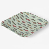 魚の魚釣りグリーンバースデーパーティー ペーパープレート (傾斜あり)