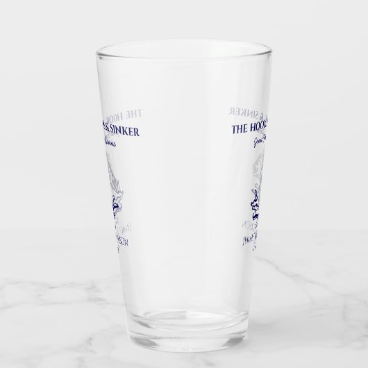 魚の魚釣り漁師飲み物用品ピントビアグラス タンブラーグラス (右)