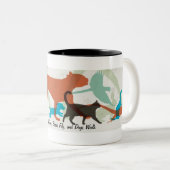 魚の鳥フライドッグウォークペットシッター ツートーンマグカップ (正面右)