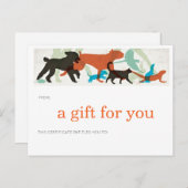 魚の鳥フライドッグウォークペットシッター ポストカード (正面/裏面)