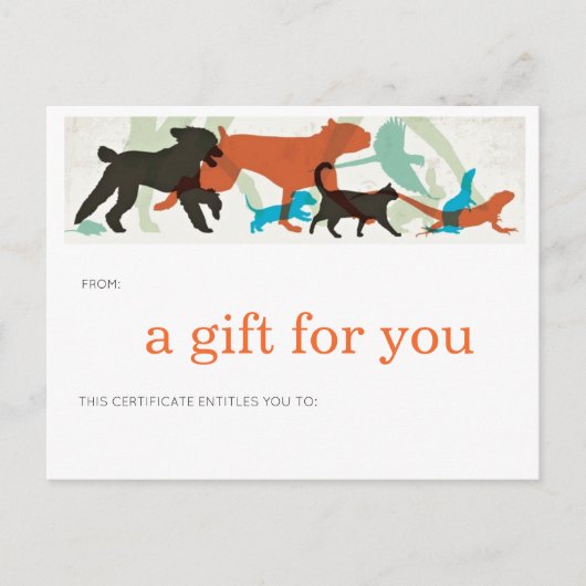 魚の鳥フライドッグウォークペットシッター ポストカード (正面)