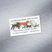 魚の鳥フライドッグウォークペットシッター マグネット名刺 (インサイチュ)