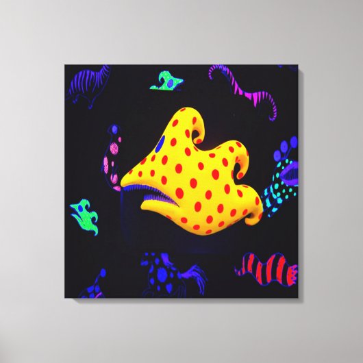 魚の黒い光 キャンバスプリント (正面)