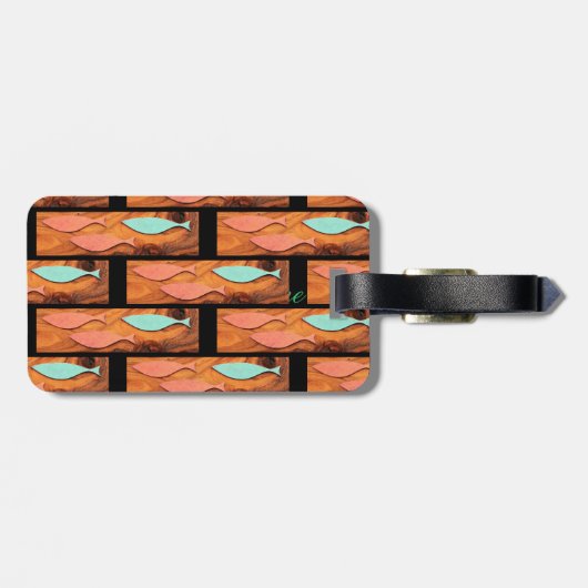 魚の3種類のパターンThunder_Cove ラゲッジタグ (裏面横)