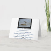 魚の~の挨拶状を食べている青い鷲 カード (裏面)