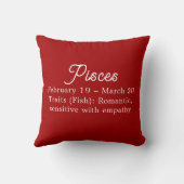 魚の〔占星術の〕十二宮図サイン誕生日パーティー クッション (裏面)