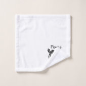 魚の〔占星術の〕十二宮図記号と記号 バスタオルセット (ウォッシュタオル)