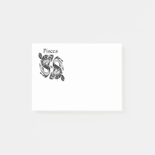 魚の〔占星術の〕十二宮図記号と記号 ポストイット (正面)