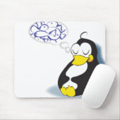 魚のmousepadについて夢を見ている睡眠のペンギン マウスパッド (マウス)
