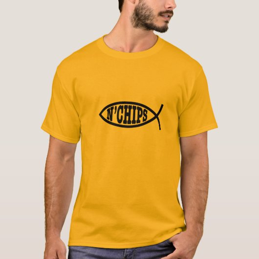 魚のnはTシャツを欠きます Tシャツ (正面)