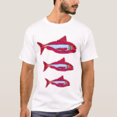 魚のTシャ男性へツ Tシャツ (正面)
