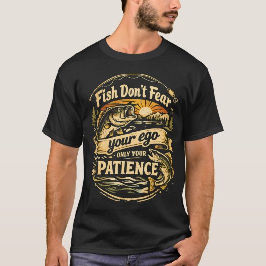 魚はあなたのエゴを恐れない Tシャツ (正面)
