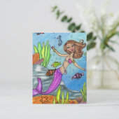 魚はがき付き人魚スイミング ポストカード (スタンド正面)