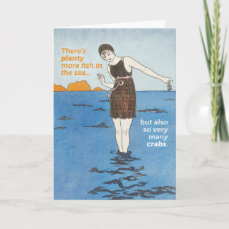 魚はたくさんいるけれど、カニも多いよ - 別れのグリーティングカード カード