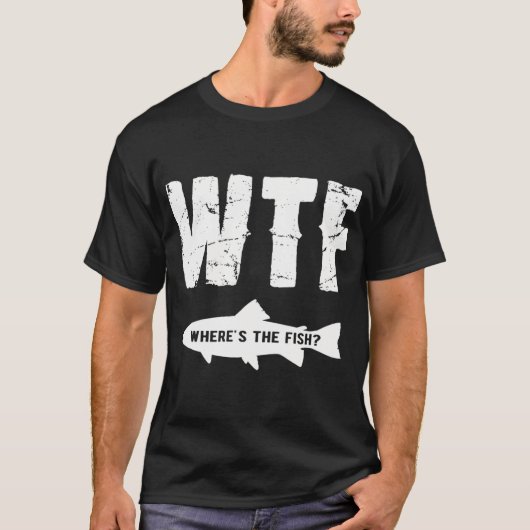 魚はどこ？ Tシャツ (正面)