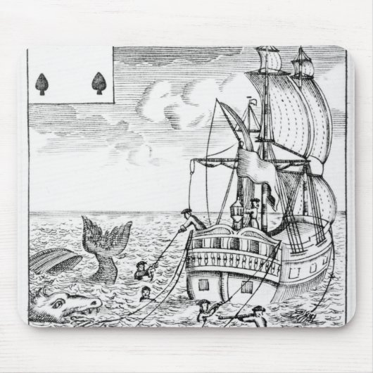 魚はカードの遊を分かち合います マウスパッド (正面)