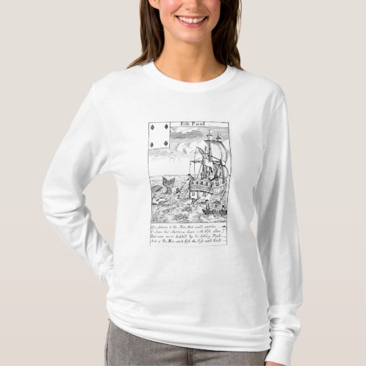 魚はカードの遊を分かち合います Tシャツ (正面)