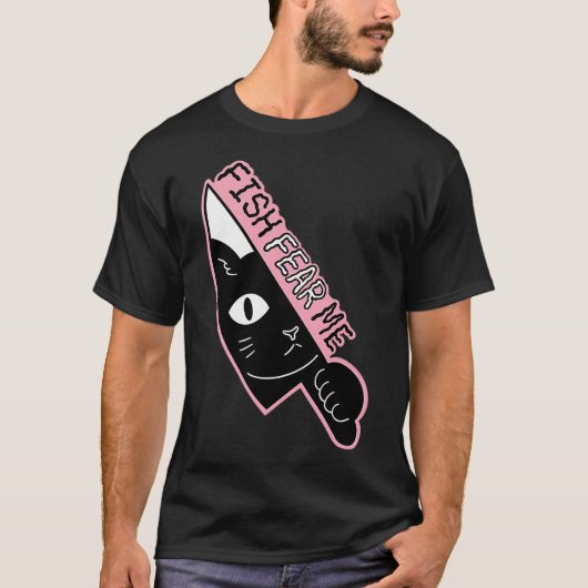 魚は僕を怖がる Tシャツ (正面)
