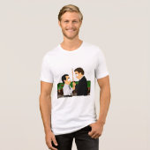 「魚は好き?」 トライブレンドTシャツ (正面全面)