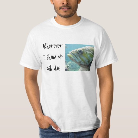 魚は死にます Tシャツ (正面)