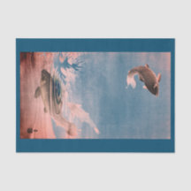 魚は水ティッシュペーパーで跳んでいる