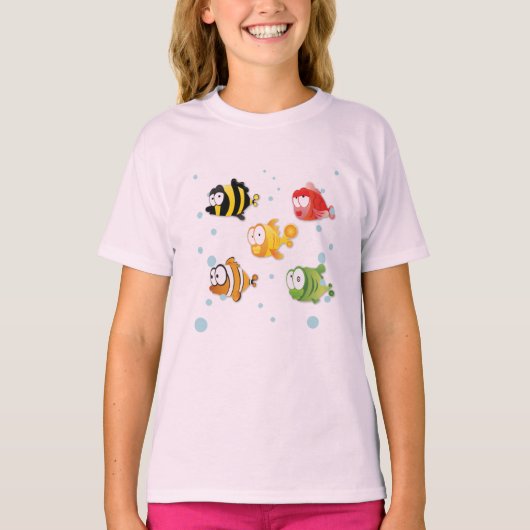 魚は海で泳ぐ Tシャツ (正面)