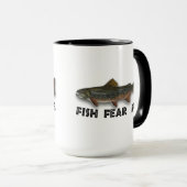 魚は私をおもしろいな魚釣りのスポーツ恐れています マグカップ (正面右)