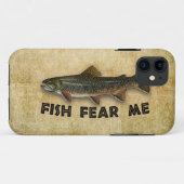 魚は私をおもしろいな魚釣り恐れています Case-Mate iPhoneケース (裏面(横))