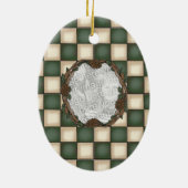 魚は私を恐れおもしろいる魚釣りパーソナライズされた写真 セラミックオーナメント (裏面)