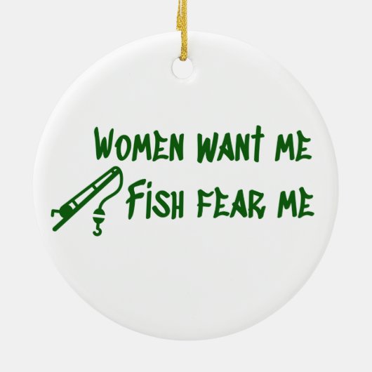 魚は私を恐れている、魚釣り・フィッシャー セラミックオーナメント (裏面)