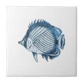 魚は航海のな海の沿岸海の青を浜に引き上げます タイル (正面)