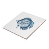 魚は航海のな海の沿岸海の青を浜に引き上げます タイル (側面)