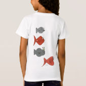 魚は行きます Tシャツ (裏面)