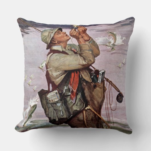 魚は跳んでいます クッション (正面)