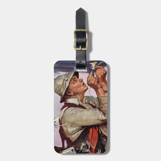 魚は跳んでいます ラゲッジタグ (正面縦)