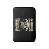 魚またはバズおもしろい魚釣りマス魚釣り バスマット (正面縦)